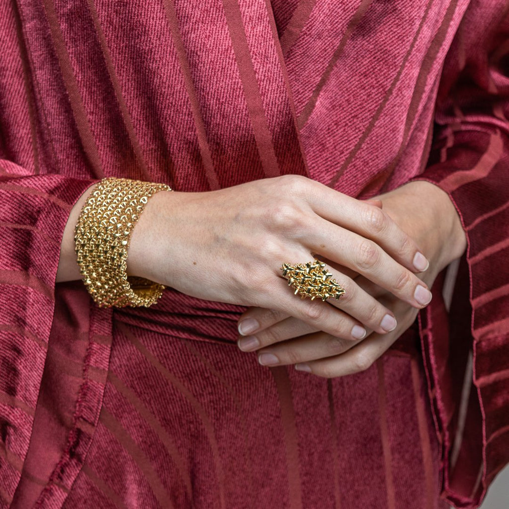 Designer ring AFFINITY Yellowgold Hash Ring - Boltenstern
